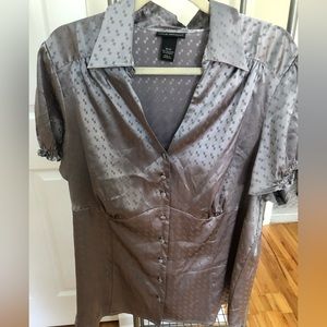 Lane Bryant silver blouse